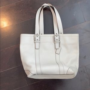 Coach off white Hampton bucket tote